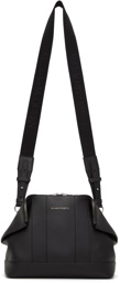 Alexander McQueen Black Leather Messenger Bag