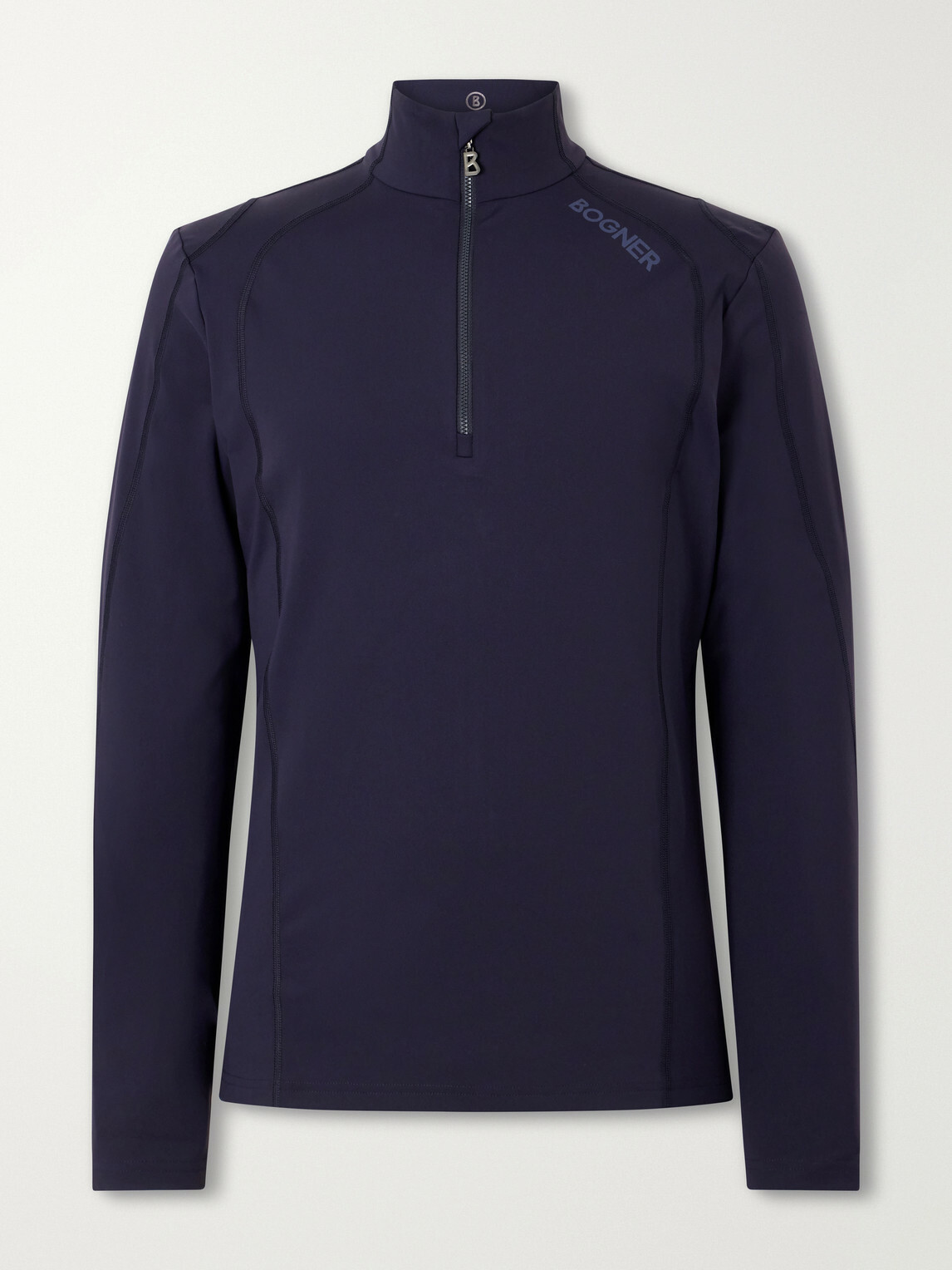 BOGNER - Harry Stretch-Jersey Half-Zip Ski Mid-Layer - Blue