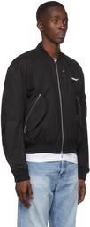 Off-White Black Diagonals Tab Bomber Jacket