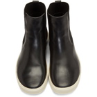 Rick Owens Black and Off-White Leather Mastodon Boots