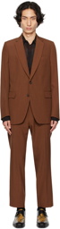 Dries Van Noten Orange Notched Lapel Suit
