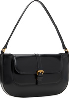 BY FAR Black Miranda Semi Patent Leather Shoulder Bag