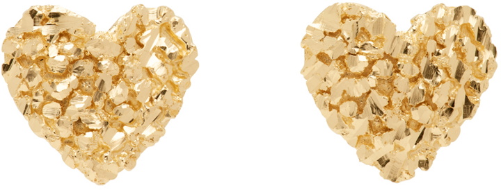 Photo: Veneda Carter Gold VC029 Small Signature Heart Earrings