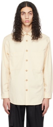 King & Tuckfield Off-White Patch Pocket Shirt