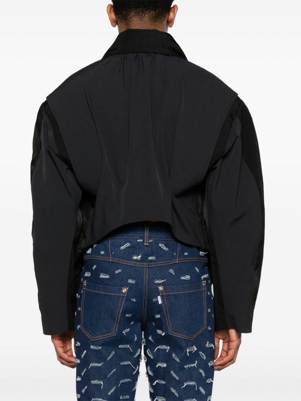 Bianca Saunders Black Larent Twill Bomber Jacket