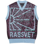 PACCBET Men's Mesh Camo Knitted Vest in Blue