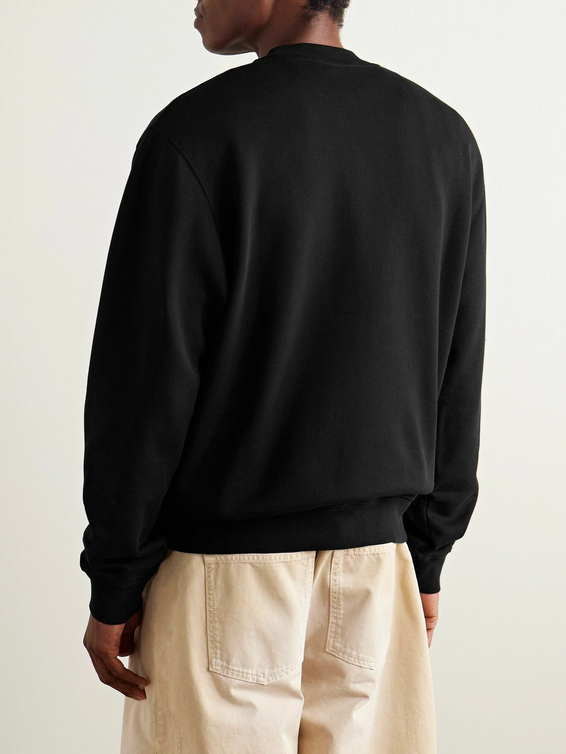 Jacquemus - Logo-Embroidered Cotton-Jersey Hoodie - Black Jacquemus