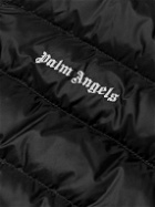 Palm Angels - Logo-Embroidered Quilted Shell Down Gilet - Black