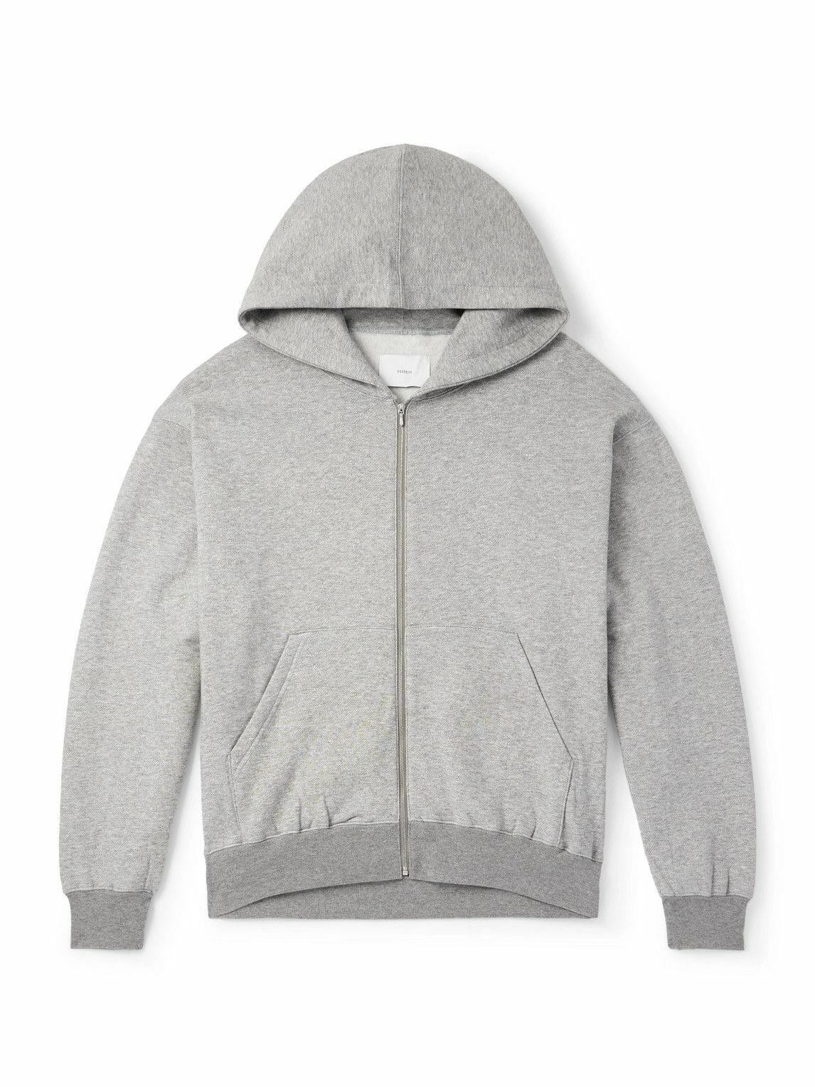 ssstein - Cotton and Yak-Blend Jersey Zip-Up Hoodie - Gray ssstein