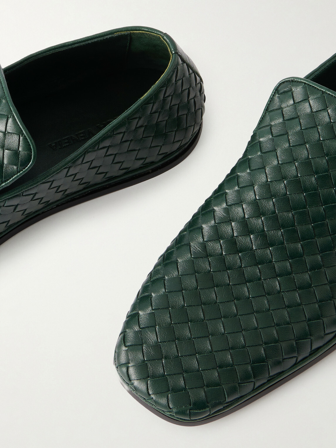 Bottega Veneta - Intrecciato Leather Loafers - Green