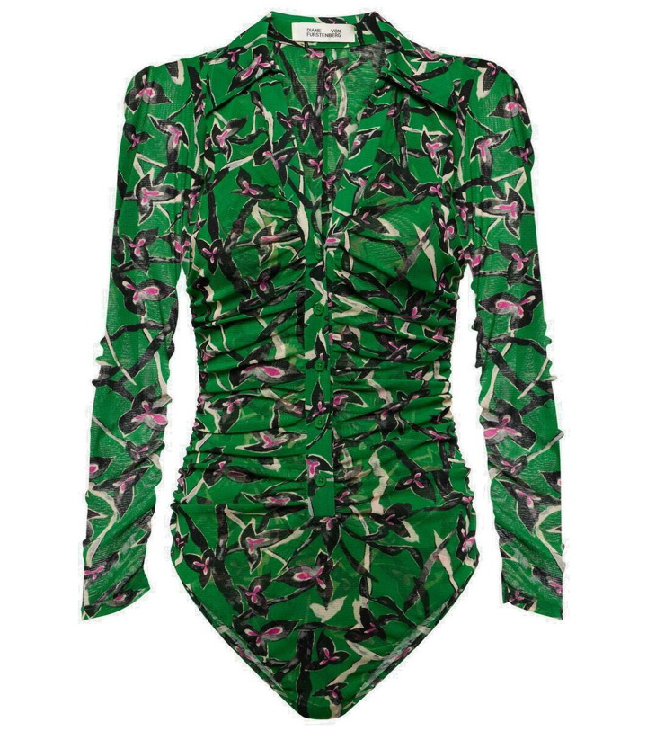 Photo: Diane von Furstenberg Giorgi printed mesh bodysuit