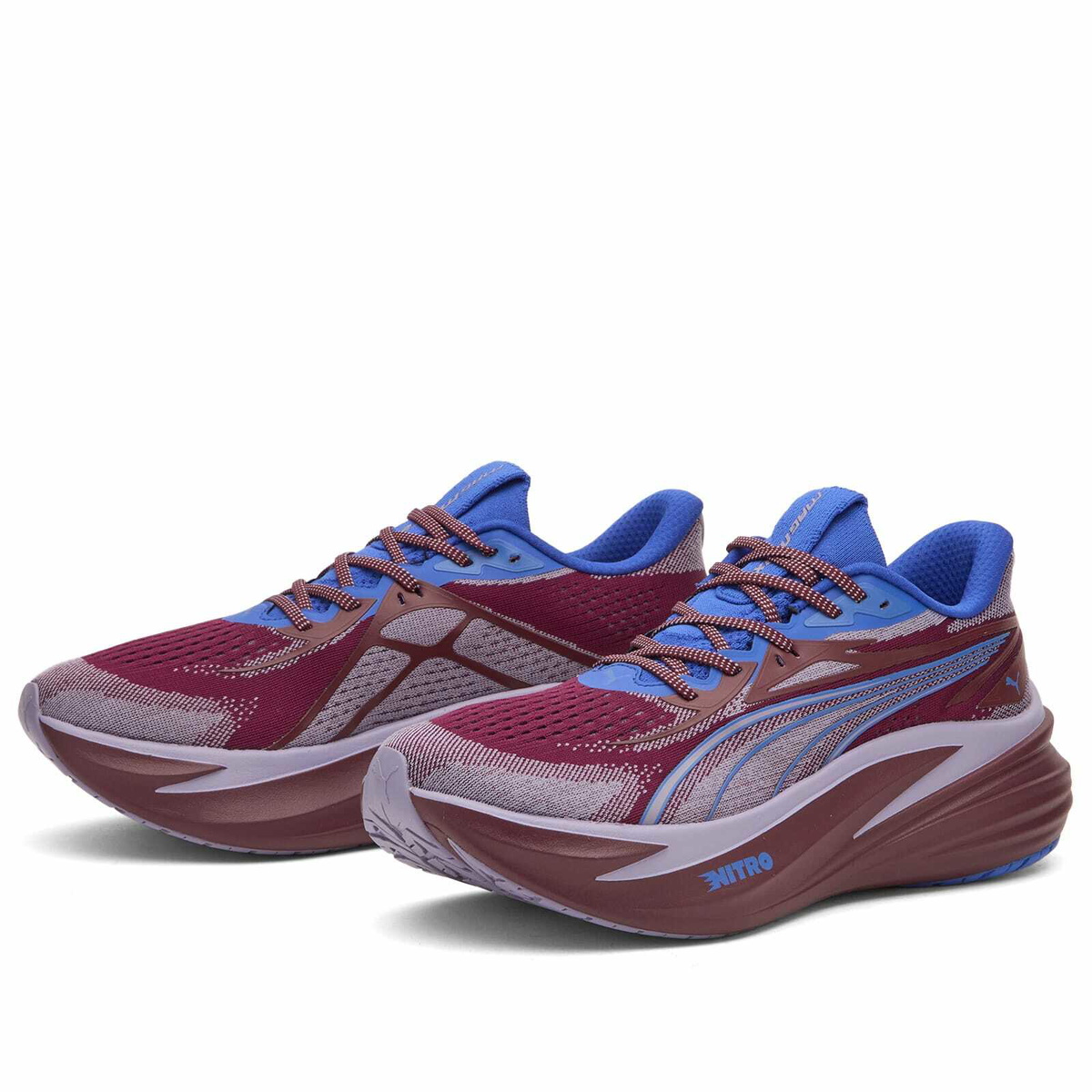 Puma Men's Running MagMax NITRO 2 Sneaker in Ruby Shimmer/Royal Sapphire