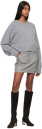 Loulou Studio Gray Hornby Miniskirt