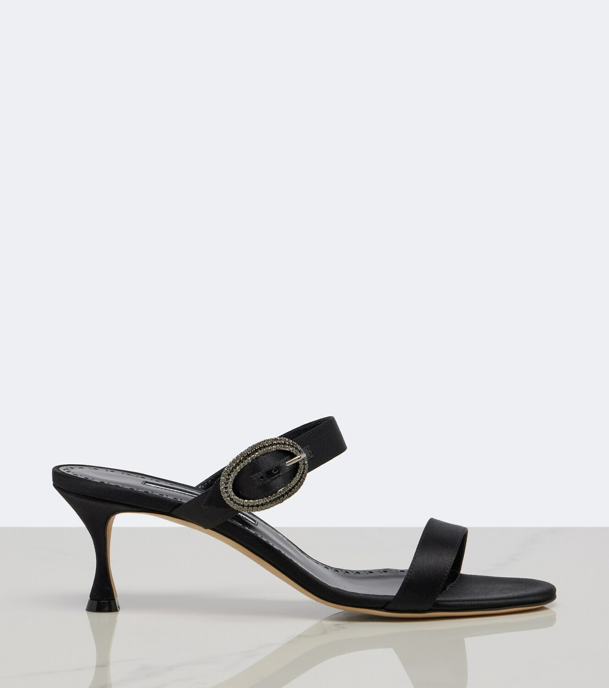 Manolo Blahnik Zutosanmu embellished satin mules