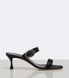 Manolo Blahnik Zutosanmu embellished satin mules