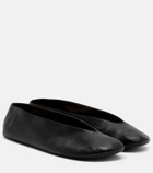 The Row Fay leather ballet flats