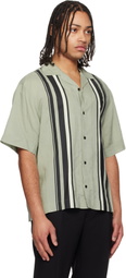 Hugo Green Striped Shirt