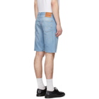 Levis Blue Denim 501 Hemmed Shorts