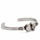 Alexander McQueen Men's Skull Cuff Bracelet in Silver