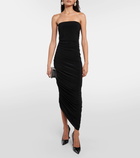 Norma Kamali Diana strapless jersey midi dress