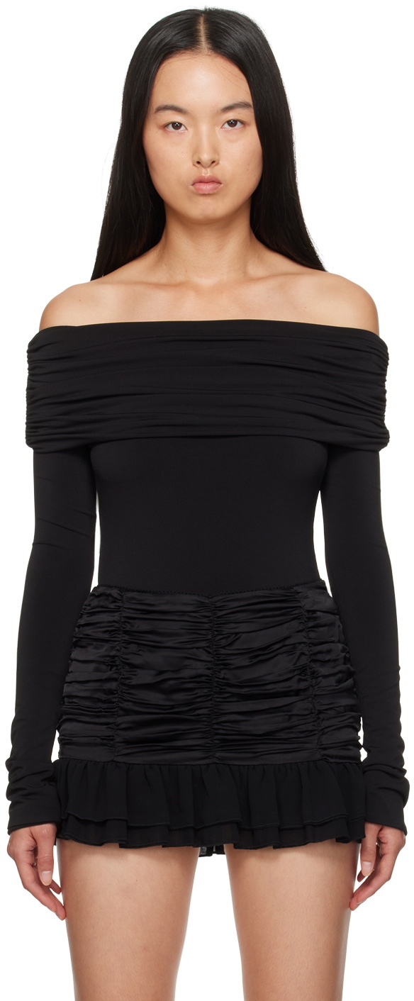 New Slash Neck Ruffled Bodysuit New Slash Neck Ruffled Bodysuit