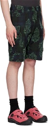 paria /FARZANEH Green & Navy Cotton Shorts