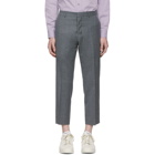 AMI Alexandre Mattiussi Grey Carrot-Fit Cropped Trousers