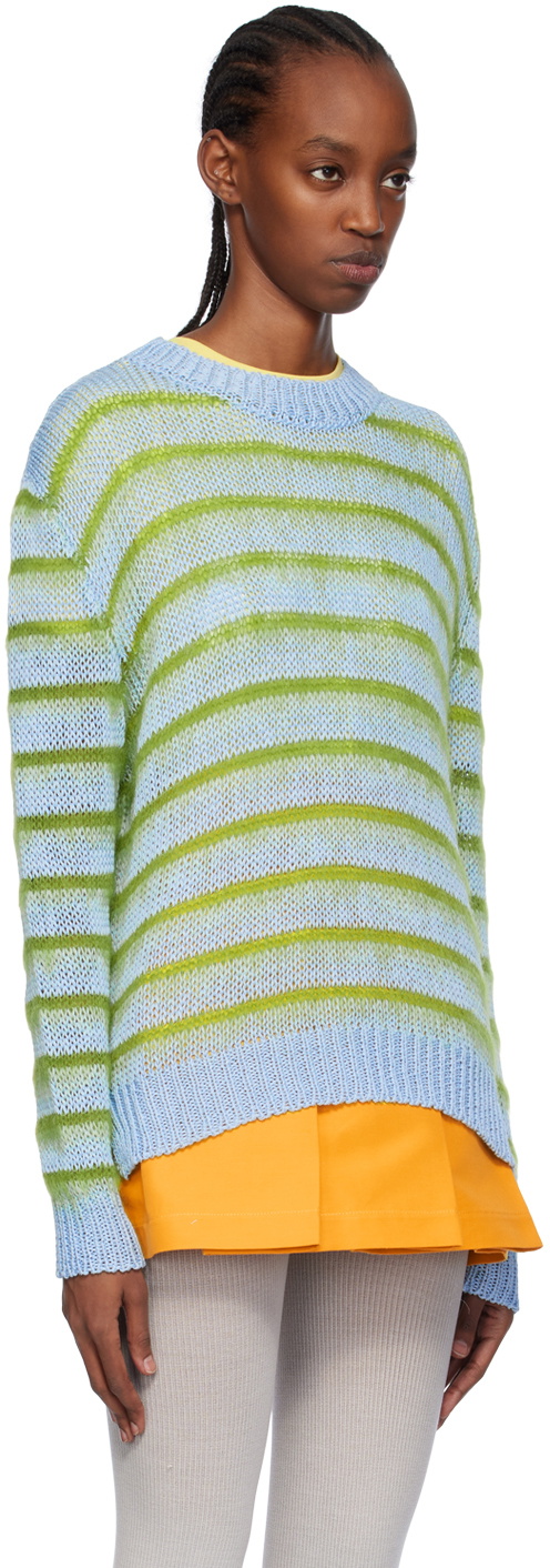 Marni Blue & Green Striped Sweater Marni