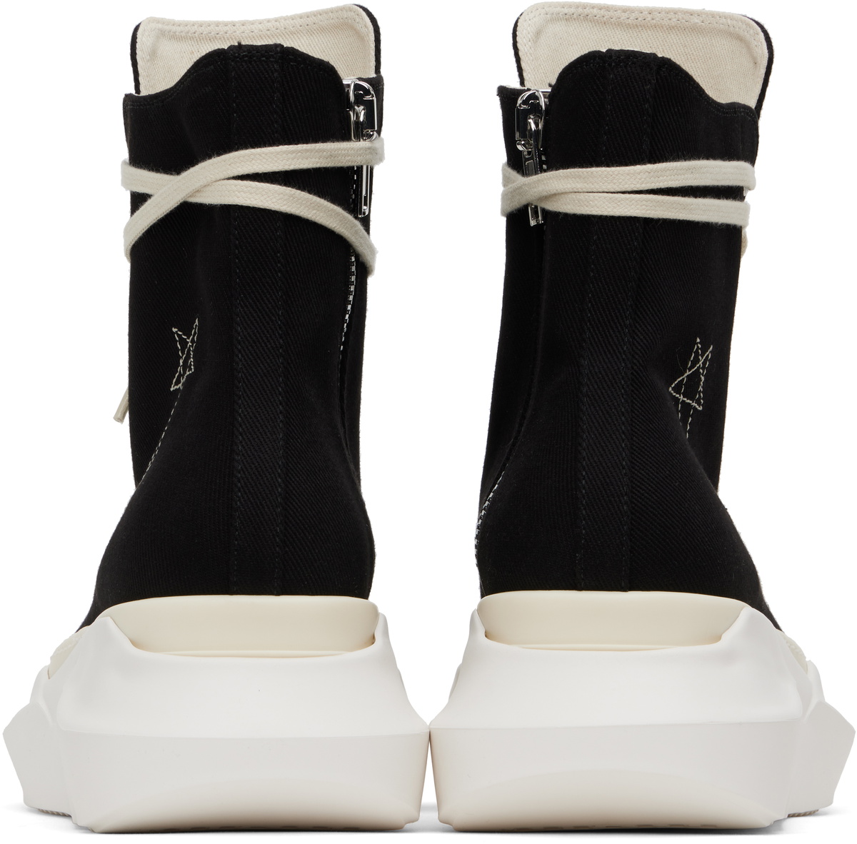 Rick Owens DRKSHDW Black Hollywood Jumbo Laces Abstract