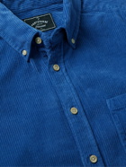 Portuguese Flannel - Lobo Button-Down Collar Cotton-Corduroy Shirt - Blue