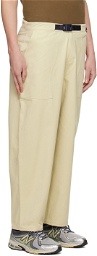 Dime Beige Belted Trousers