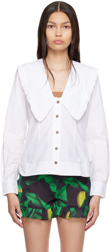 Photo: GANNI White Organic Cotton Shirt
