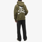 MASTERMIND WORLD Men's Logo And Skull Hoody in Olive