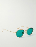Jacques Marie Mage - Hartana Round-Frame Gold-Tone Beta Titanium Sunglasses