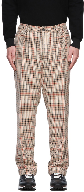 Photo: Boss Beige Russell Athletic Edition Houndstooth Trousers