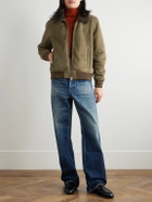 SAINT LAURENT - Shearling Blouson Jacket - Green