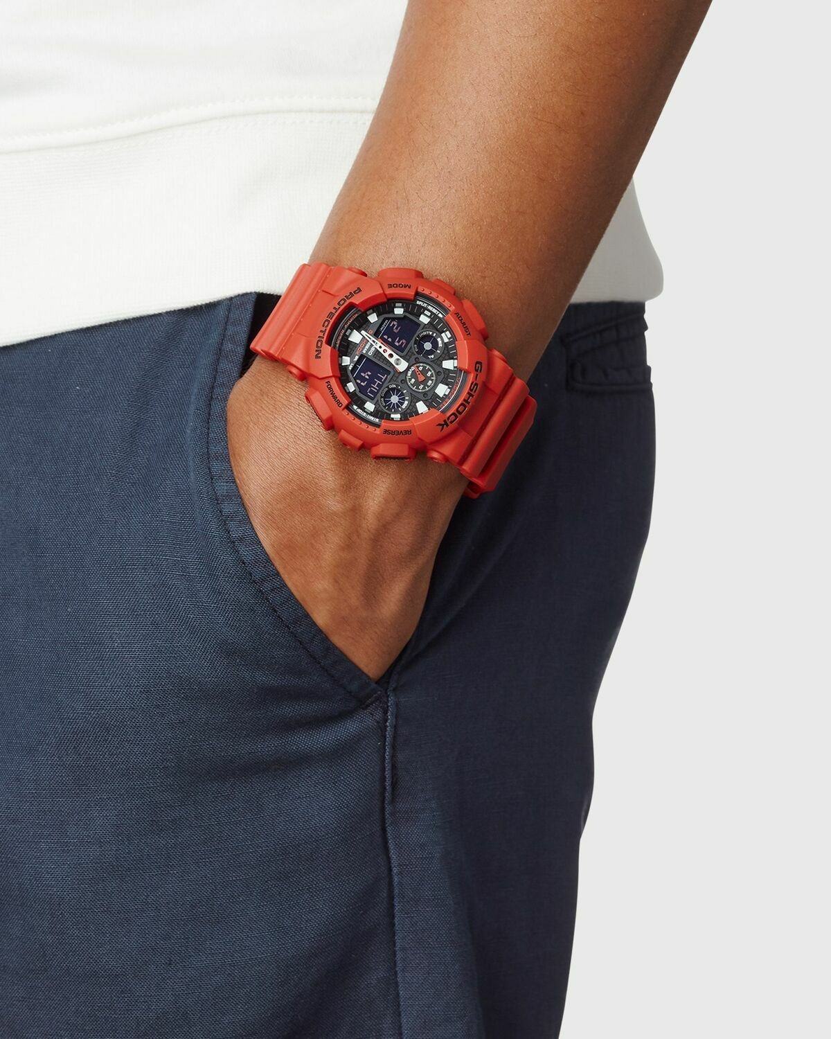 Casio G Shock Ga 100 B 4 Aer Red - Mens - Watches Casio
