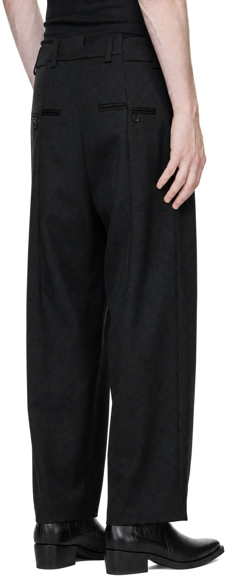 VETEMENTS Black Pinched Cut-Up Tailored Trousers