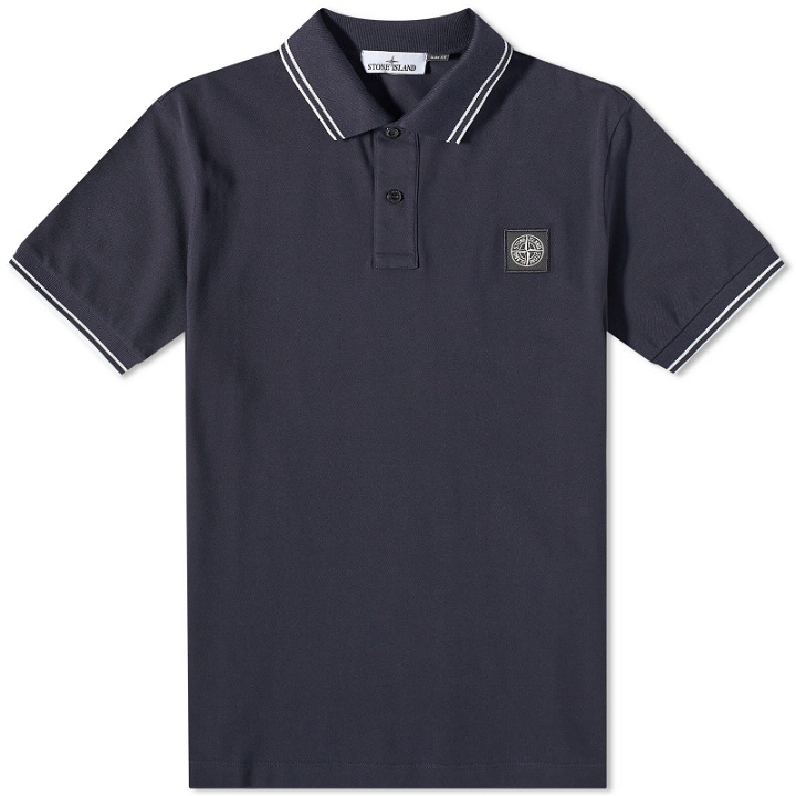 Photo: Stone Island Men's Patch Polo Shirt in Navy