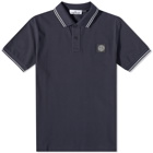 Stone Island Men's Patch Polo Shirt in Navy