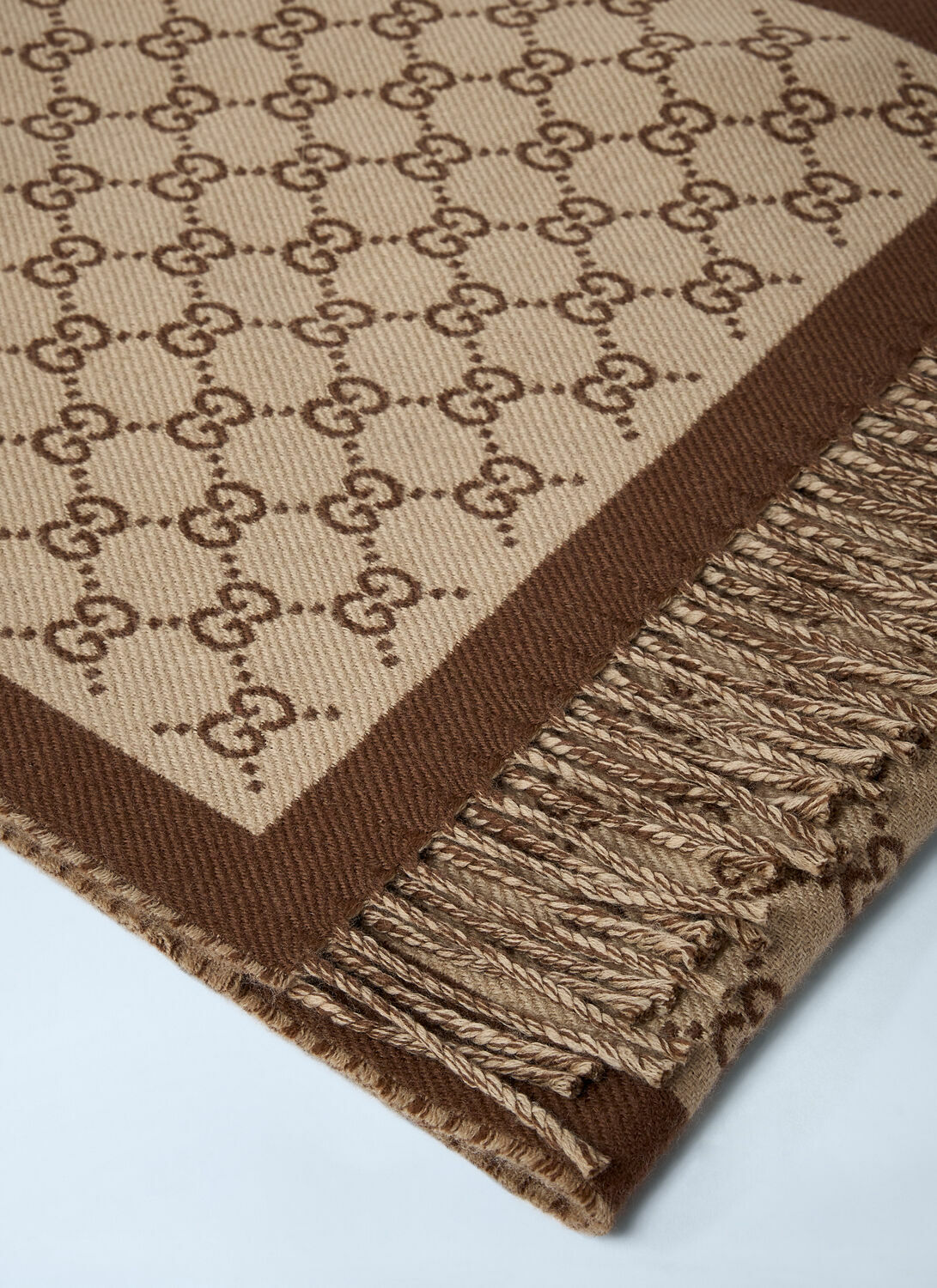 Gucci Logo Motf Wool Scarf