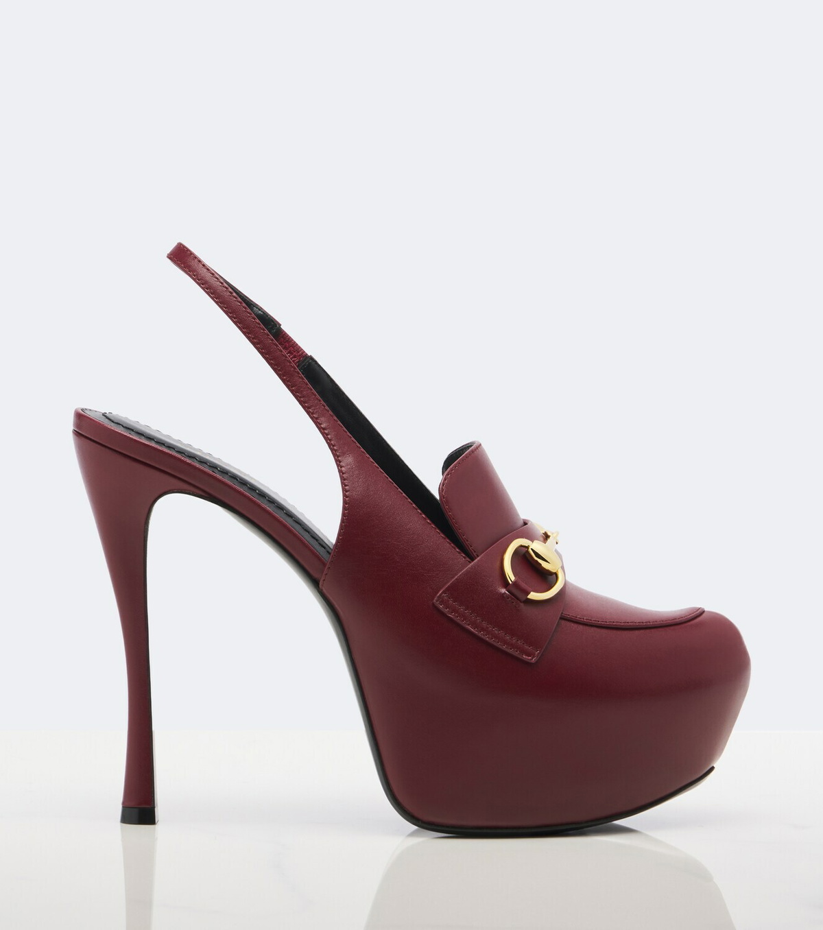 Gucci Horsebit leather slingback pumps