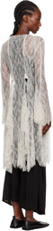 YOHJI YAMAMOTO Off-White Lace Long Top