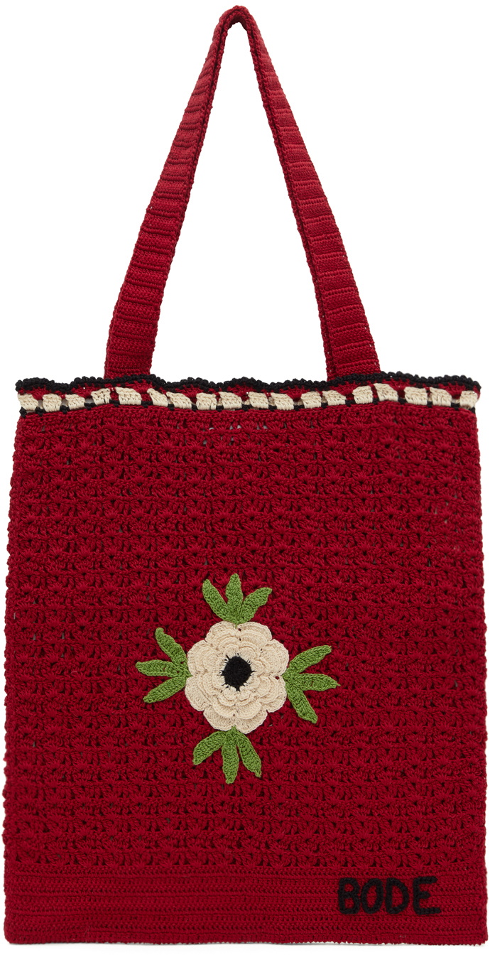 Bode Red Winchester Rose Tote Bode