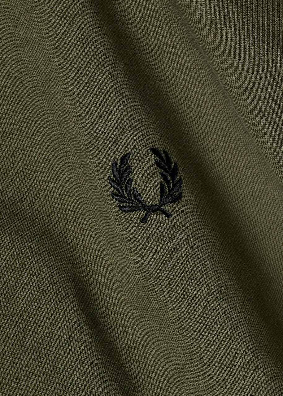 Fred Perry Logo-embroidered Cotton Sweatshirt Green