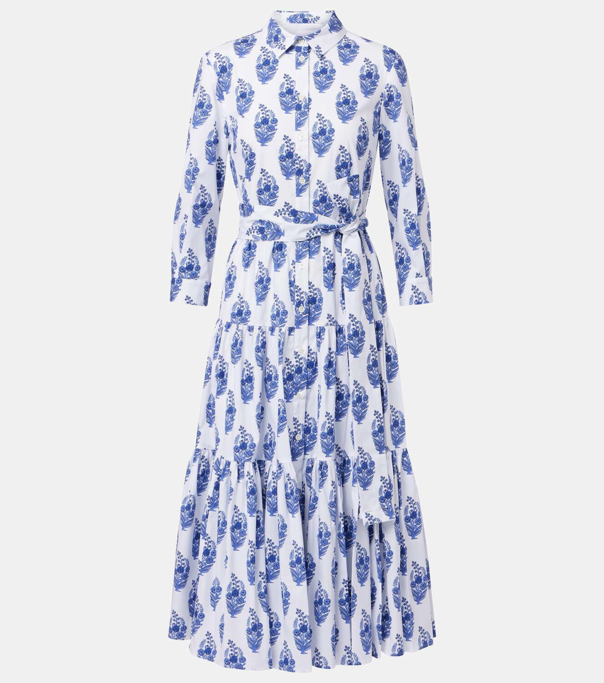Carolina Herrera Floral cotton-blend shirt dress Carolina Herrera Carolina Herrera Floral cotton-blend shirt dress Carolina Herrera