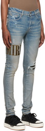 AMIRI Blue Core Applique Jeans