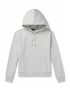 Jacquemus - Brode Logo-Embroidered Organic Cotton-Jersey Hoodie - Gray
