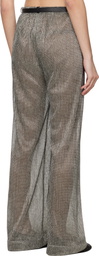 Nanushka Silver & Black Maglie Trousers.