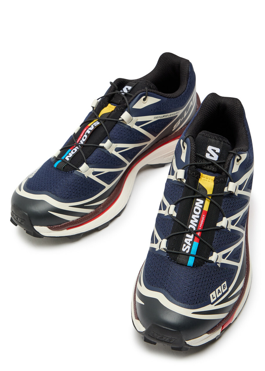 Salomon XT-6 Panelled Mesh Sneakers Black